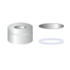 Cap Crimp 11Mm Aluminium, Silver With Centre Hole And O-Ring With Aluminium Septa, Phthalate-Free