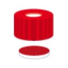 Cap Screw Red, N9 Centre Hole With Silicone White/Ptfe Red Septa To Fit 2Ml Vial