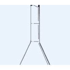 Flask 5Ml Volumetric 'A' Class Blue Graduation With Plastic Stopper Neck 10/19, Trapezoidal Base