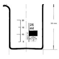Beaker Low Form Spouted Graduated 25Ml Borosilicate Glass