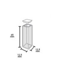 Cuvette 10Mm Uv Quartz Matched 170-2700Nm 3.5Ml Volume - Two Sides Polished, With Lids